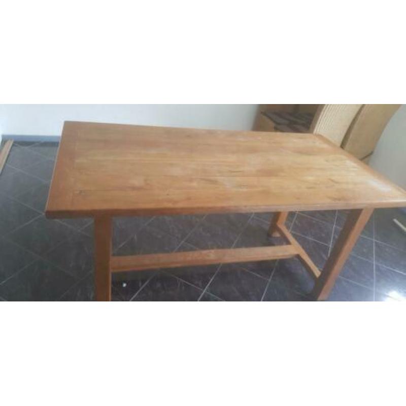 Antieke mooie doorleefde tafel.