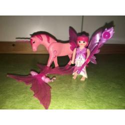 Playmobil, eenhoorn & pegasus set.