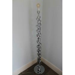 Vintage staande schemerlamp chroom design lamp staand