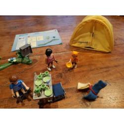 5435 playmobil camping, kamperen met tent