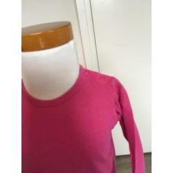 HEMA basis shirt / longsleeve roze + knoopjes mt 86 WK