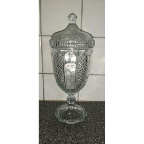 Authentic BOHEMIAN glassware hoge glazen kristallen SCHAAL??