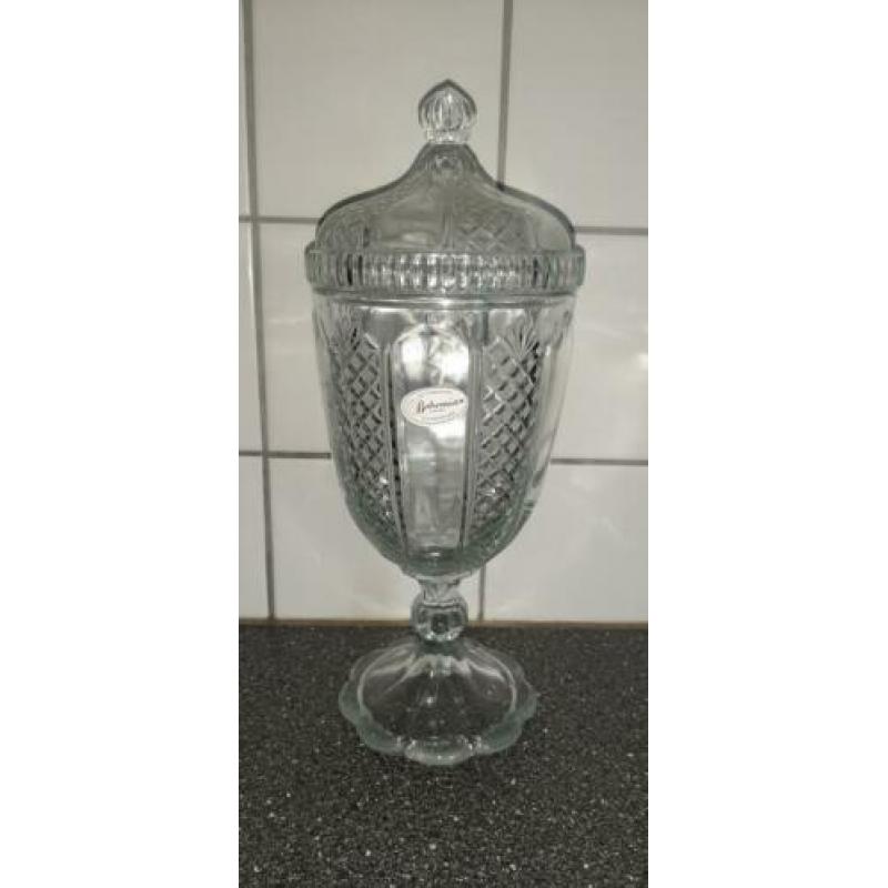 Authentic BOHEMIAN glassware hoge glazen kristallen SCHAAL??