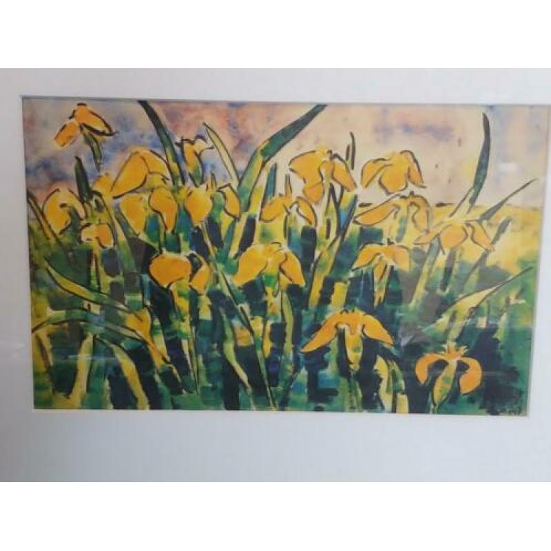 Karl schmidt-Rotluff expressionistisch bloemstilleven aquare