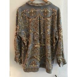 Versace stijl blouse satijn vintage