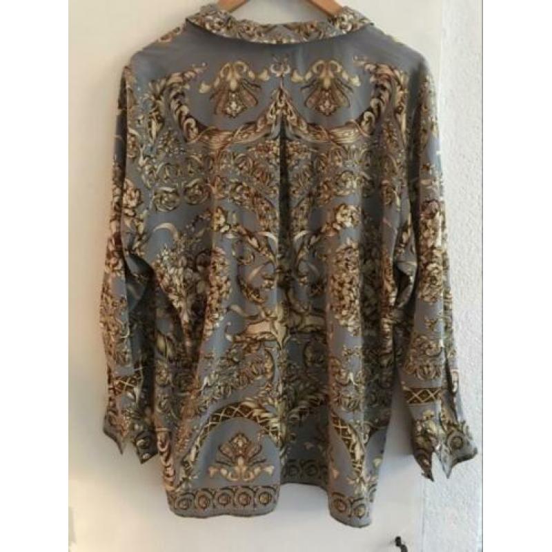 Versace stijl blouse satijn vintage