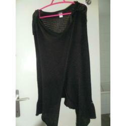 vestje Denny Rose elegant mt36 zwart striksluiting als nieuw
