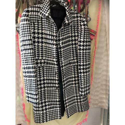 Zwarte wit jas Tommy Hilfiger