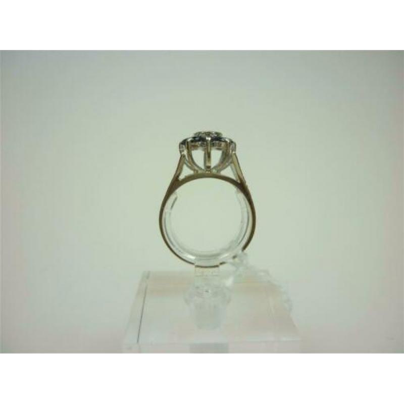 Ring goud +Saffier & diamant / Z6239