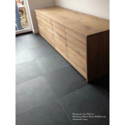 landelijke vloertegels Mustang leisteen Black Slate 60x60 cm