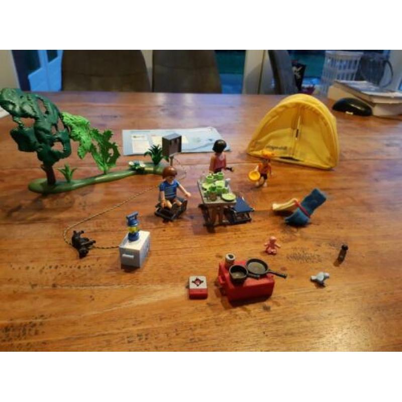 5435 playmobil camping, kamperen met tent