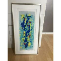 Moderne kunst / schilderij (kleur geel, blauw, rood)