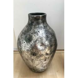 Decoratievaas 42 cm zwart/zilver - nieuw €72,00