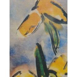 Karl schmidt-Rotluff expressionistisch bloemstilleven aquare