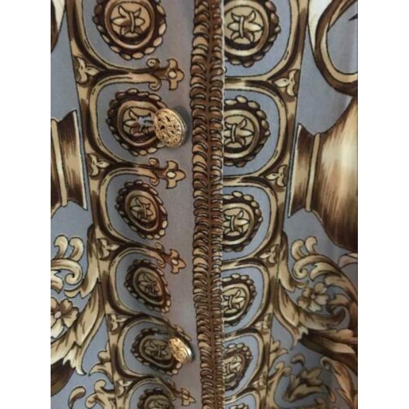 Versace stijl blouse satijn vintage