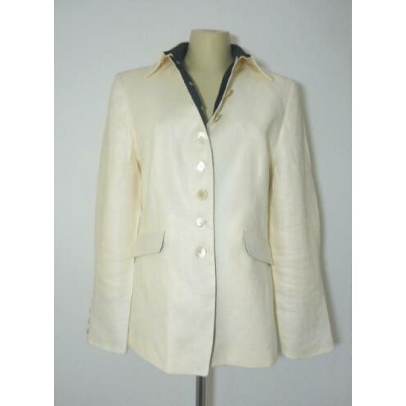 Roomwitte 100% linnen blazer van Josephine & Co
