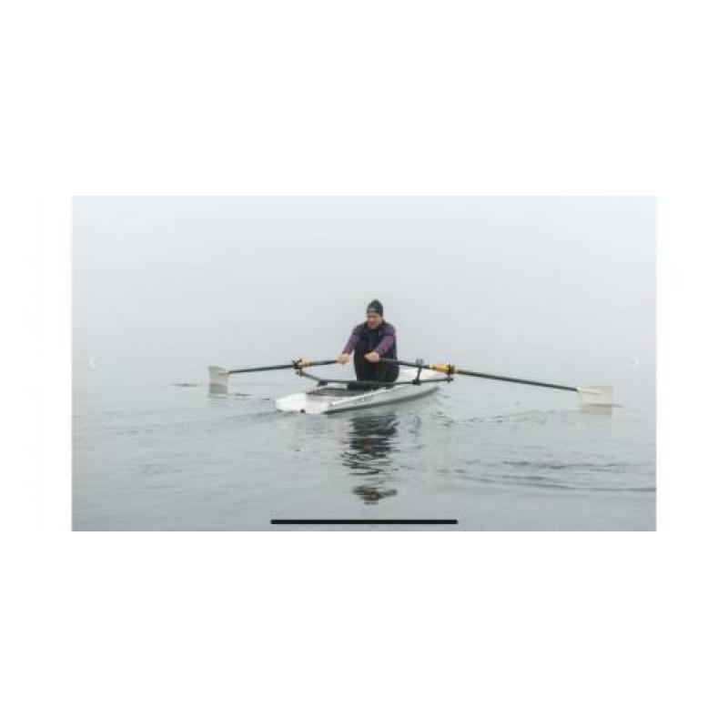 Roei skiff lite boat carbon donkergrijs