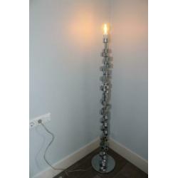 Vintage staande schemerlamp chroom design lamp staand