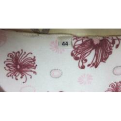 Pastunette nachtjapon wit-roze met lange mouw Mt L