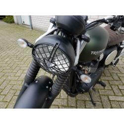 Triumph Street Scrambler met vele accessories