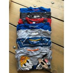 7 Disney shirts lange mouw maat 80