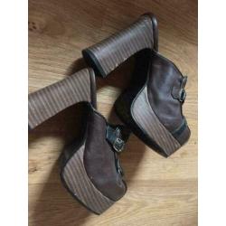 Gothic lolita punk schoenen nieuw hak 11cm mt S 36