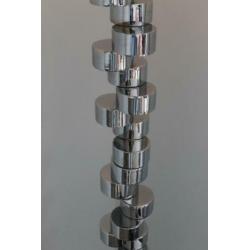 Vintage staande schemerlamp chroom design lamp staand