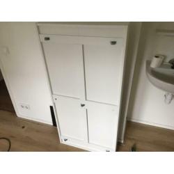 2 bedlades op wieltjes - wit - 199cm breed