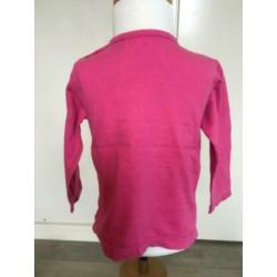 HEMA basis shirt / longsleeve roze + knoopjes mt 86 WK