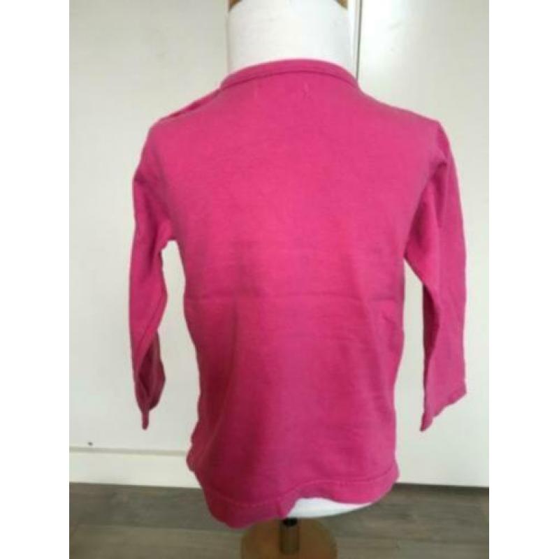 HEMA basis shirt / longsleeve roze + knoopjes mt 86 WK