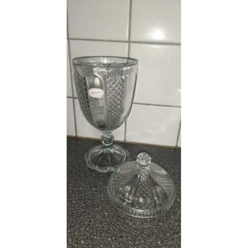 Authentic BOHEMIAN glassware hoge glazen kristallen SCHAAL??