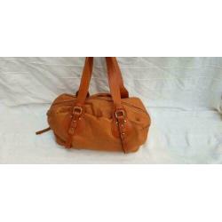 E523 FURLA bruin echt lederen damestas zeer fraai