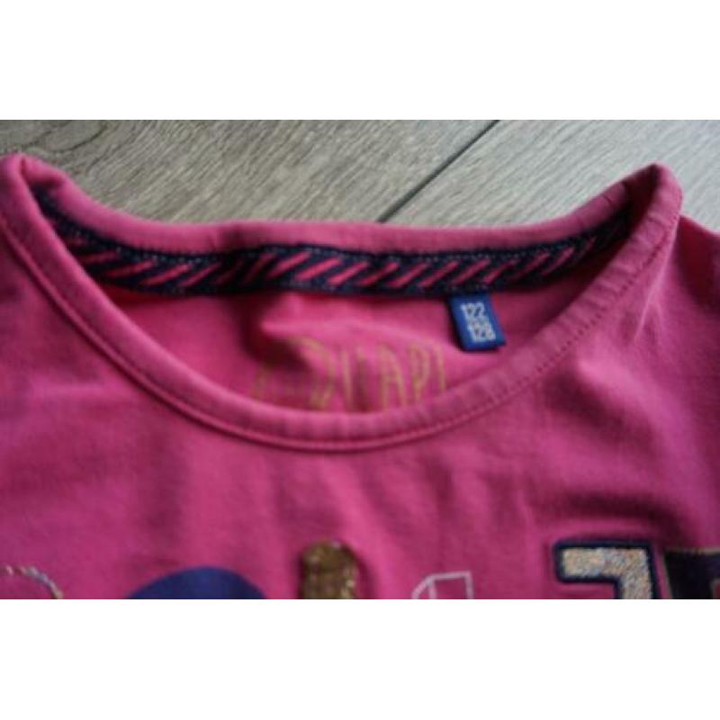 Twee Roze shirts maat 122/128, Ralph Lauren en Quapi