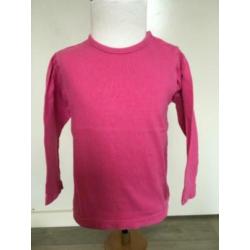 HEMA basis shirt / longsleeve roze + knoopjes mt 86 WK