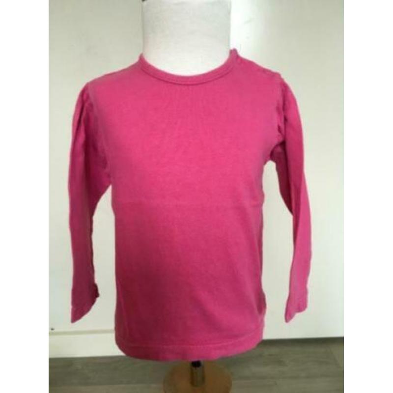 HEMA basis shirt / longsleeve roze + knoopjes mt 86 WK