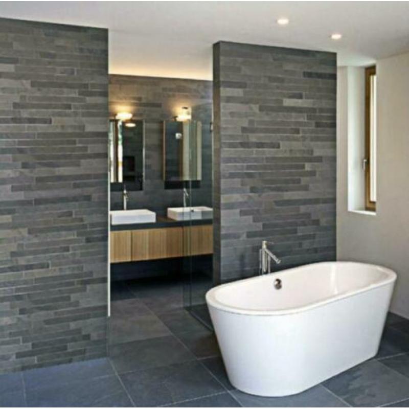 landelijke vloertegels Mustang leisteen Black Slate 60x60 cm