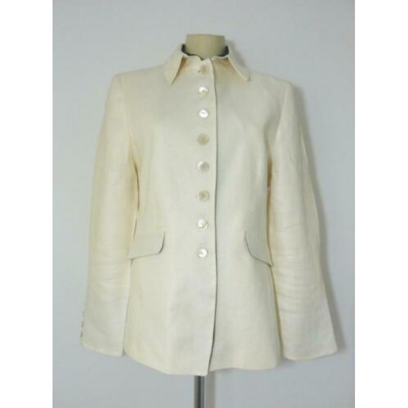 Roomwitte 100% linnen blazer van Josephine & Co