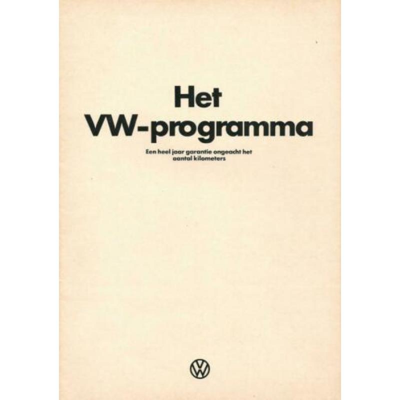 autofolder Volkswagen programma januari 1976