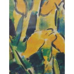 Karl schmidt-Rotluff expressionistisch bloemstilleven aquare