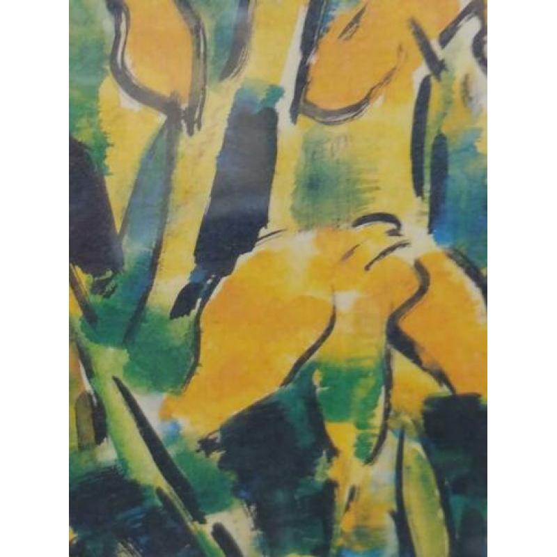 Karl schmidt-Rotluff expressionistisch bloemstilleven aquare
