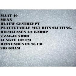 Maat 40 = xx mexx = blauw gestreepte broek