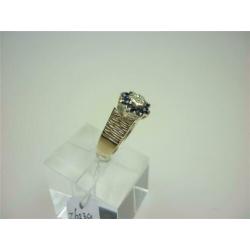 Ring goud +Saffier & diamant / Z6239
