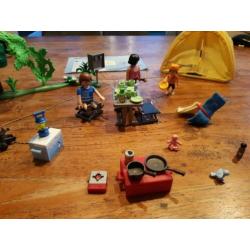 5435 playmobil camping, kamperen met tent
