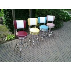Bel Air 4 Amerikaanse barkrukken sixties fifties bar tafel .