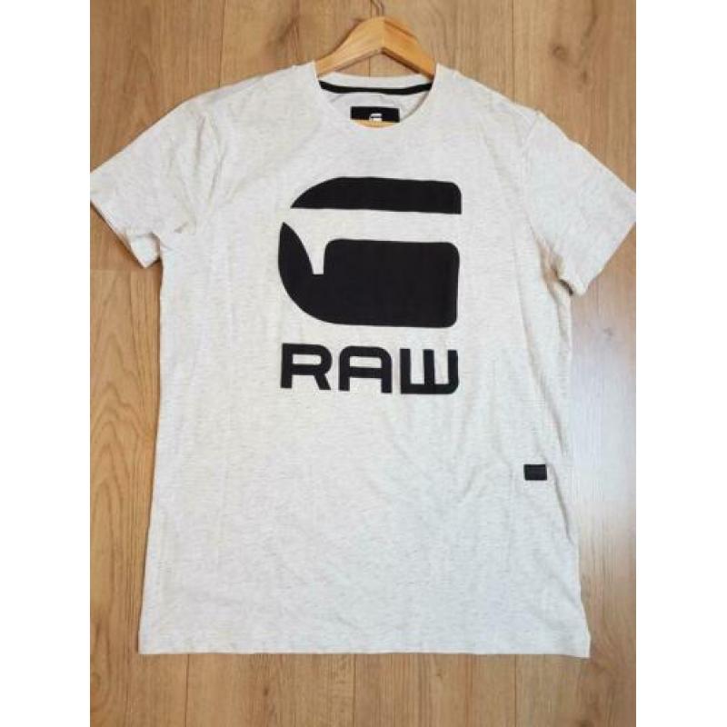 Lichtgrijze g-star raw t-shirt