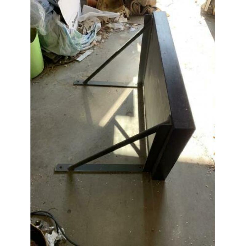 Industriële marmer blad, wandtafel, side table, werktafel