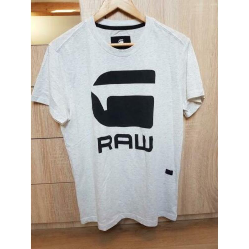 Lichtgrijze g-star raw t-shirt