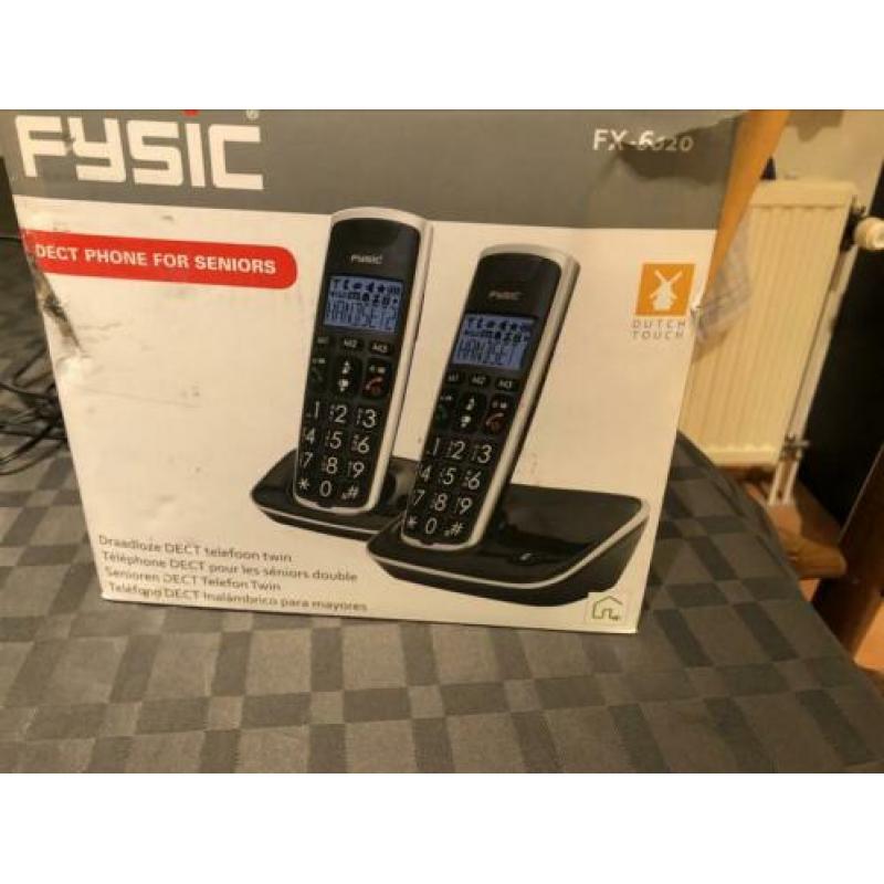 Draadloze twin dect telefoon fysic