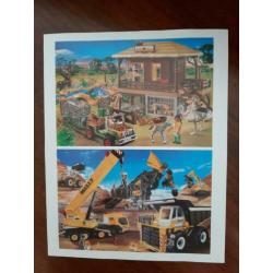 Puzzel Playmobil, 4 stuks in metalen koffertje.