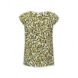 Steps shirt/top/blouse, wit geel/zwart patroon, mt 40, zgan